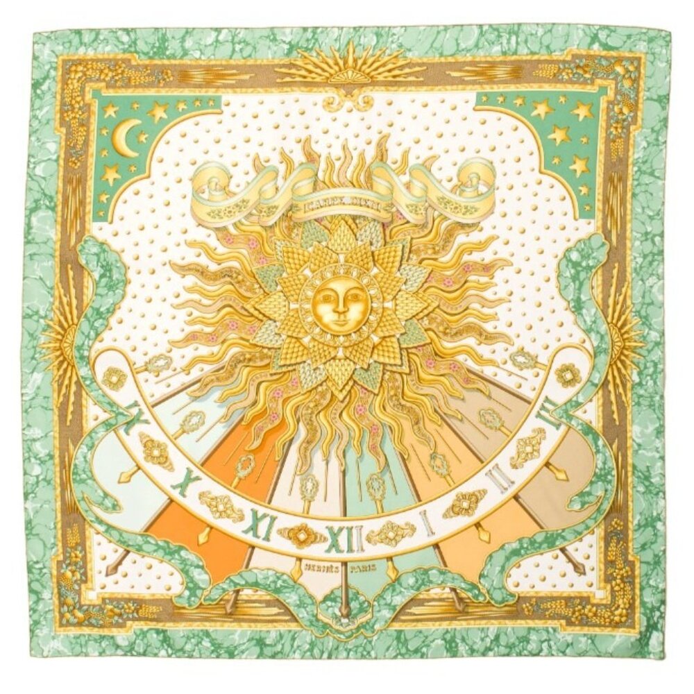 Hermes Twilly Scarf - Celestial Carpe Diem 15.5" x 16"